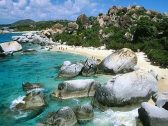 Wallpaper Caribbean Island Beach Landscape Desktop