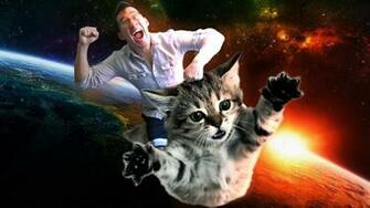Markiplier Riding On A Cat By Kerfluffles