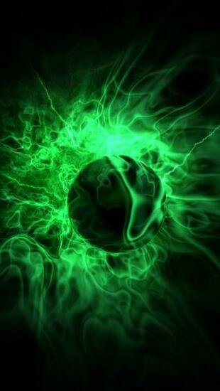 Pure Fire Green 3d Wallpaper Shop iPhone5