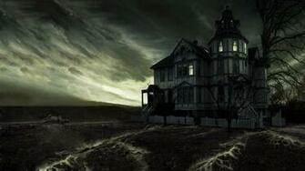 Halloween Scary Pumpkin Red House Wallpaper