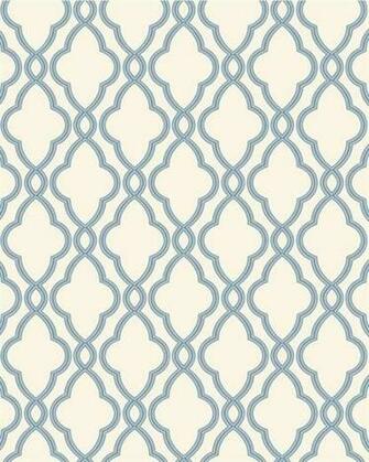Wa7706 Waverly Classics Blue And White Hampton Trellis Wallpaper
