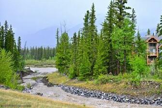 Wallpaper Three Sisters Creek Canmore Alberta Canada