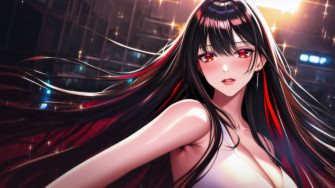 Beautiful Anime Girl Red Eye 4k Wallpaper iPhone HD Phone 4200h