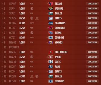 Redskinsschedule