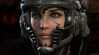 Cyberpunk Girl Sengjoon Song Scifi Digital Art Artemis Cybernetic