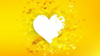 Yellow Heart Wallpaper Background Illustration