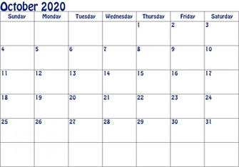 October Calendar Pdf Monthly Calendars