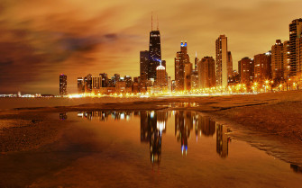 Wallpaper 4k Chicago Nights