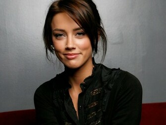 Wallpaper Amber Heard Sexy Smile