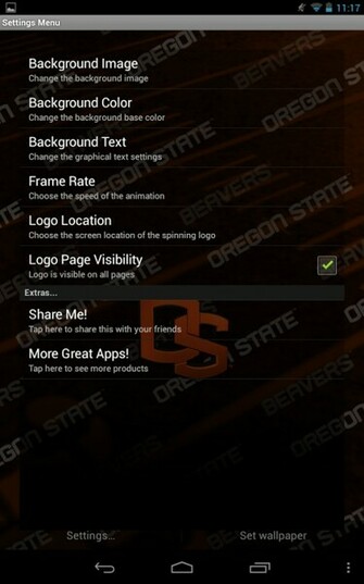 Oregon State Beavers Live Wallpaper With Animated 3d Logo Background