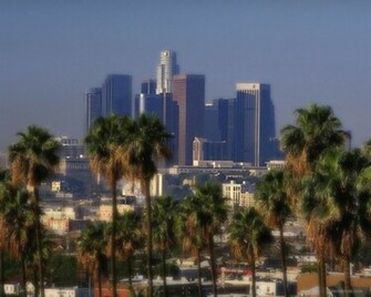 Los Angeles Skyline Desktop Wallpaper For HD Widescreen And