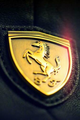 Gold Ferrari Parallax HD iPhone iPad Wallpaper