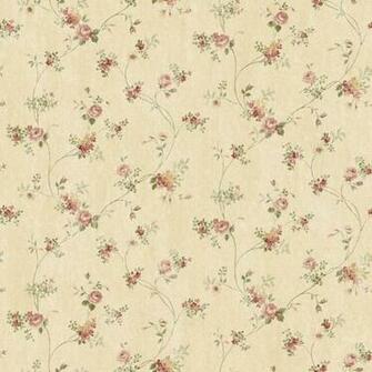 Rust Floral Vine Virginia Cottage Garden Wallpaper By Chesapeake