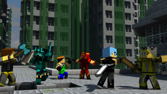 Minecraft Skins Battle Wallpaper Pvp Time By Jesusromerox On