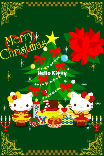 Merry Christmas From Hello Kitty Wallpaper For Apple iPhone