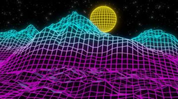 Neon Mountain Oc R Wallpaper