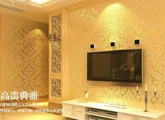Europe Flocking Wood Pulp Fibers Wallcovering Wallpaper Bedroom Living