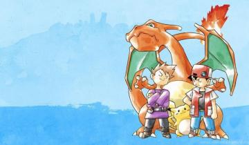 Pokemon Red Blue Watercolor Art Wallpaper Desktop