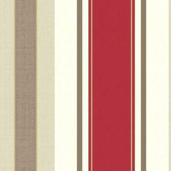 Decor Supplies Red Brown Gold Cream Dante Stripe