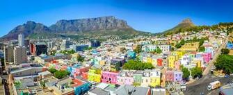 Cityscape Illustration Cape Town Mountains South Africa Table