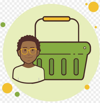 Cesta De Compras Verde Del Hombre Ico Png Image With Transparent