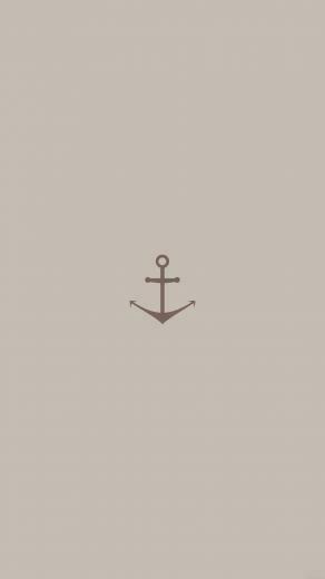 Minimal Sea Anchor Logo Red Art iPhone Wallpaper