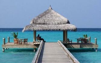 Male Maldives Deck Wallpaper Stock Photos