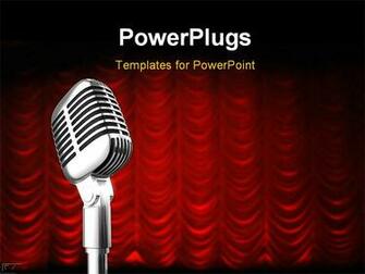 Red Swag Theater Curtain Background Powerpoint Template