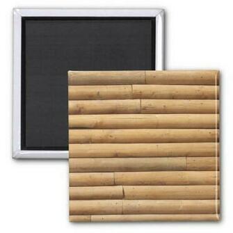 Faux Log Cabin Siding Background Refrigerator Magnet