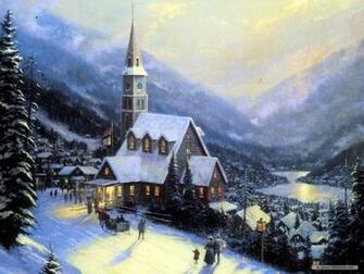 Wallpaper Holiday Christmas Eve Painting