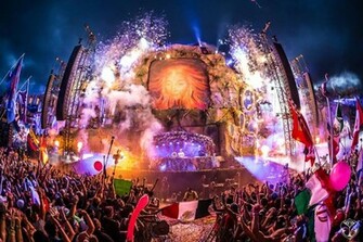 Tomorrowland Laser Show HD Wallpaper
