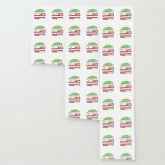 Christmas And Camping Retro Camper Holidays Wallpaper By