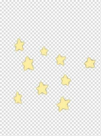 Mochi Yellow Stars Illustration Transparent Background Png