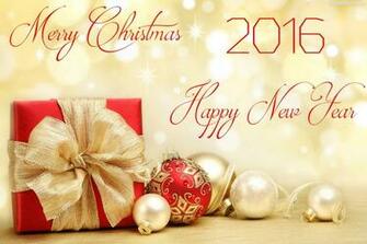 Merry Christmas And A Happy New Year Golden Wallpaper