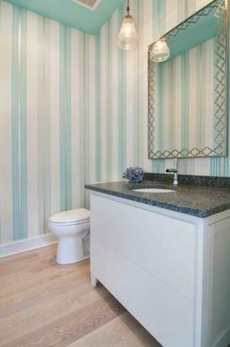 Quatrefoil Mirror Contemporary Bathroom Martha O Hara Interiors