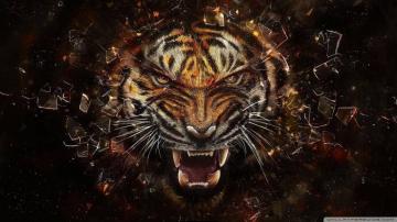 Roaring Tiger Ultra HD 4k Wallpaper Abstract