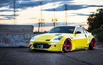 Wallpaper Nissan 350z Rocket Bunny Yellow Automobile