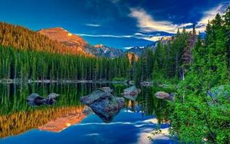 Pine Forest Lake Fondos De Pantalla Incre Ble Rocas