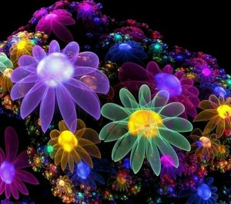 See Also Flowers Animation Clock Neon Mania V
