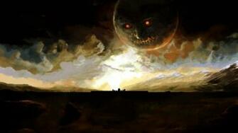 The Day Zelda Majora S Mask Real Devil Moon Painting Wallpaper