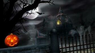 Scary House Of Halloween Wallpaper Background HD