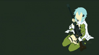 Sinon Sword Art Online Minimalist Wallpaper By Greenmapple17