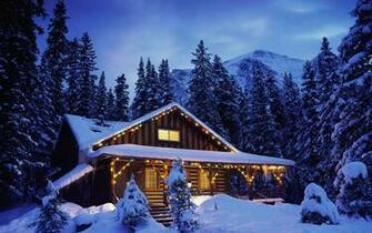 Christmas Cabin Wallpaper