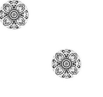 Wallpaper Designer Modern Black And White Large Medallions On