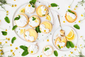 Lemon Pie Tart Pastry Still Life Food Dessert 4k Ultra Wallpaper