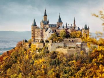 Hohenzollern Castle In Autumn German Wallpaper