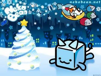 Neko Bean Christmas Wallpaper Kawaii