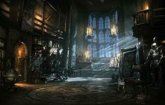 Wallpaper Night Castle Books Armor Candles Art Jars Library