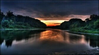 Click On Image To Open FullHD Wallpaper Donau Sunrise Wide