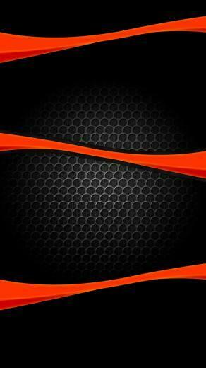 Red Ribbons On Metal Background Wallpaper iPhone